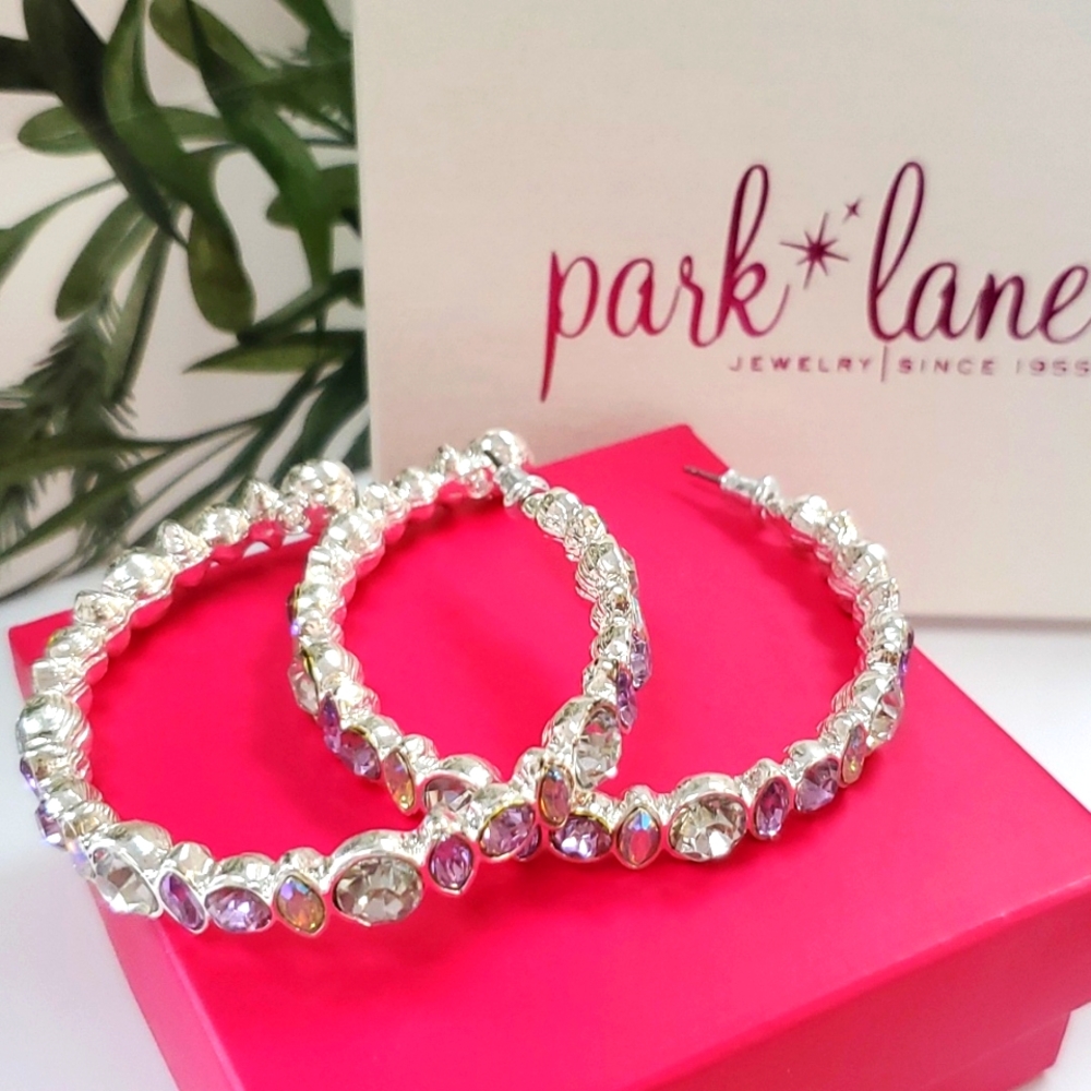 Hoop Earrings - Large Beautiful Silver Plated - $20 NWT.